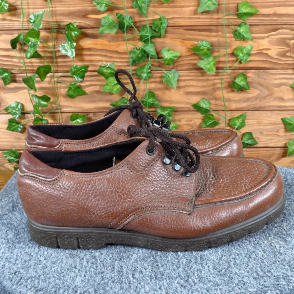 Red Wing Pebbled Men Oxford 10 Extra Wide EEE‎ Work Casual Brown Pebbled Leather